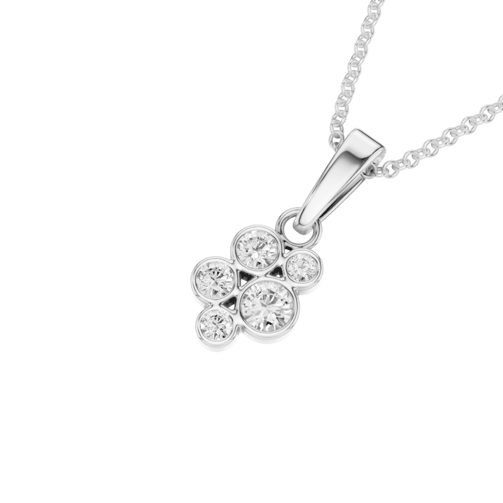 Diamond Bubble Cluster Necklace
