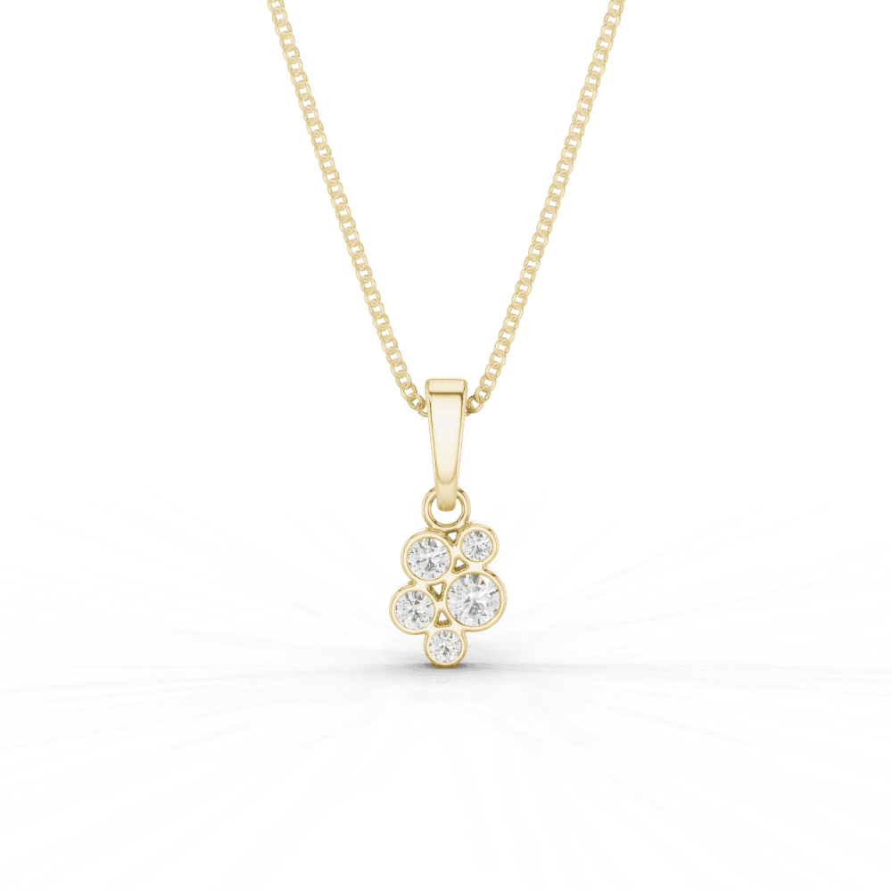 Diamond Bubble Cluster Necklace