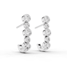 Round Cut Diamond Rubover Stud Earrings