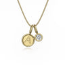 9ct Gold Lab Diamond Letter Charm Necklace