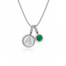 9ct Gold Emerald Letter Charm Necklace