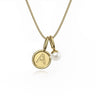 9ct Gold Pearl Letter Charm Necklace