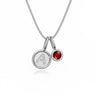 9ct Gold Ruby Letter Charm Necklace