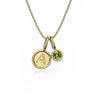 9ct Gold Peridot Letter Charm Necklace