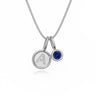 9ct Gold Sapphire Letter Charm Necklace