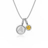 9ct Gold Citrine Letter Charm Necklace
