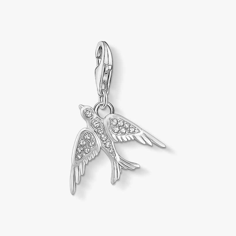 Thomas Sabo Sterling Silver CZ Bird Charm