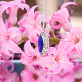 A side view of the Australian Opal Pendant.