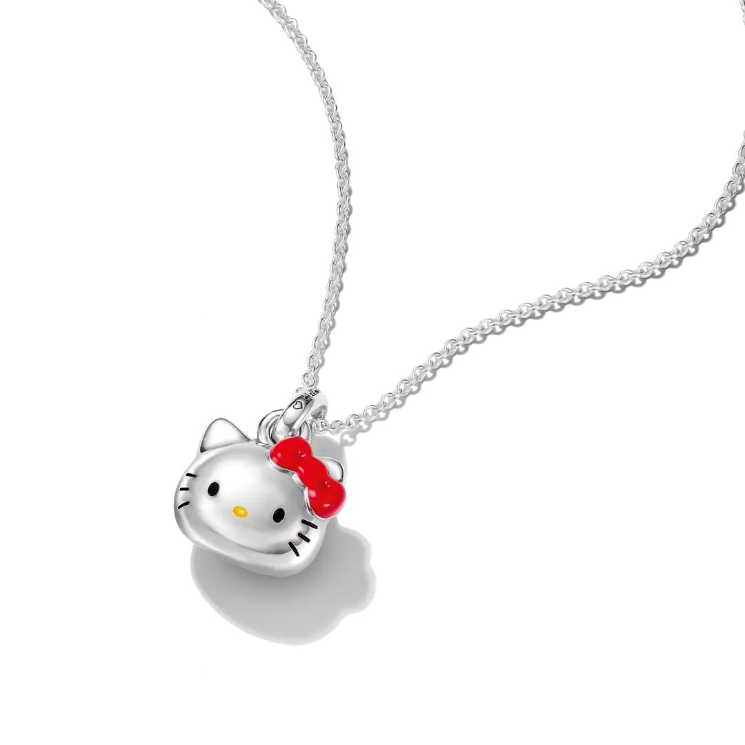 Thomas Sabo Hello Kitty Head Necklace in Red