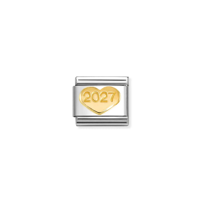 Nomination 2027 Heart 18ct Gold and Stainless Steel Composable Charm