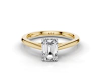 Bluebell Emerald Cut Diamond Solitaire Ring