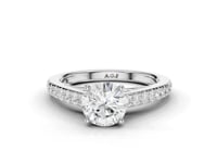 Calla Round Cut Decorative Diamond Solitaire Ring With Hidden Stone