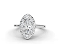 Hyacinth Marquise Cut Diamond Halo Ring