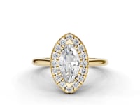 Hyacinth Marquise Cut Diamond Halo Ring