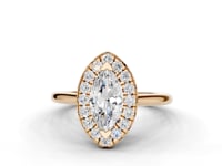 Hyacinth Marquise Cut Diamond Halo Ring