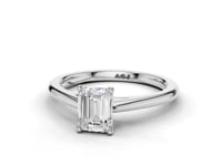 Bluebell Emerald Cut Diamond Solitaire Ring