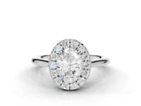 Hyacinth Oval Cut Diamond Halo Ring