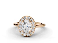 Hyacinth Oval Cut Diamond Halo Ring