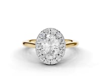 Hyacinth Oval Cut Diamond Halo Ring