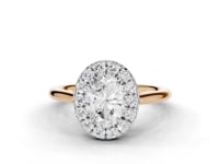 Hyacinth Oval Cut Diamond Halo Ring