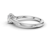 Tulip Round Cut Floral Diamond Ring