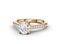 Tulip Round Cut Floral Diamond Ring