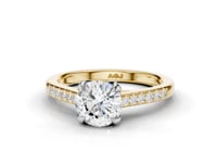 Tulip Round Cut Floral Diamond Ring