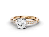 Tulip Round Cut Floral Diamond Ring