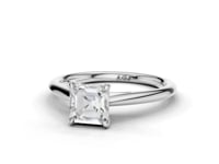 Camellia Asscher Cut Diamond Solitaire Ring With Hidden Stone