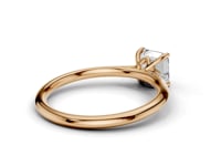 Daisy Asscher Cut Diamond Floral Solitaire Ring
