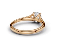 Iris Cushion Cut Diamond Split Shank Solitaire Ring