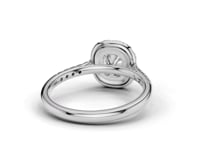 Sunflower Cushion Cut Diamond Halo Ring