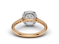 Sunflower Cushion Cut Diamond Halo Ring