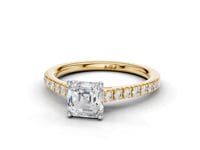 Daffodil Asscher Cut Diamond Ring