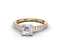Daffodil Asscher Cut Diamond Ring