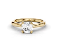 Caspia Cushion Cut Double Claw Diamond Solitaire Ring