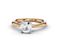 Caspia Cushion Cut Double Claw Diamond Solitaire Ring