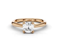 Caspia Cushion Cut Double Claw Diamond Solitaire Ring