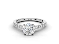 Daffodil Round Cut Diamond Ring