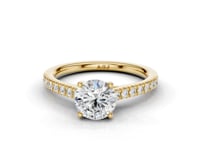 Daffodil Round Cut Diamond Ring