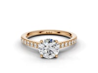 Daffodil Round Cut Diamond Ring