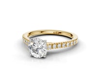 Daffodil Round Cut Diamond Ring