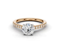 Daffodil Round Cut Diamond Ring
