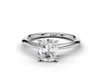Daisy Cushion Cut Diamond Floral Solitaire Ring