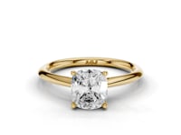 Daisy Cushion Cut Diamond Floral Solitaire Ring