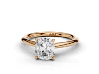 Daisy Cushion Cut Diamond Floral Solitaire Ring