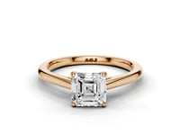 Bluebell Asscher Cut Diamond Solitaire Ring