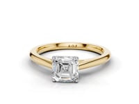 Bluebell Asscher Cut Diamond Solitaire Ring