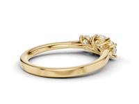 Honeysuckle Round Cut Diamond Trilogy Ring