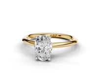 Daisy Oval Cut Floral Diamond Solitaire Ring